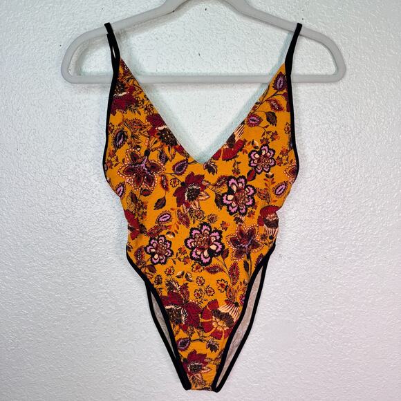 Free People Other - Free People Free Est Amber Swimsuit Women Small One Piece Floral Cheeky Swimwear